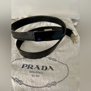 Authentic Vintage Prada Black leather belt